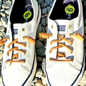 SPERRY TOP-SIDER Women's Size 9 M Canvas Boat Shoe (Style STS90549)